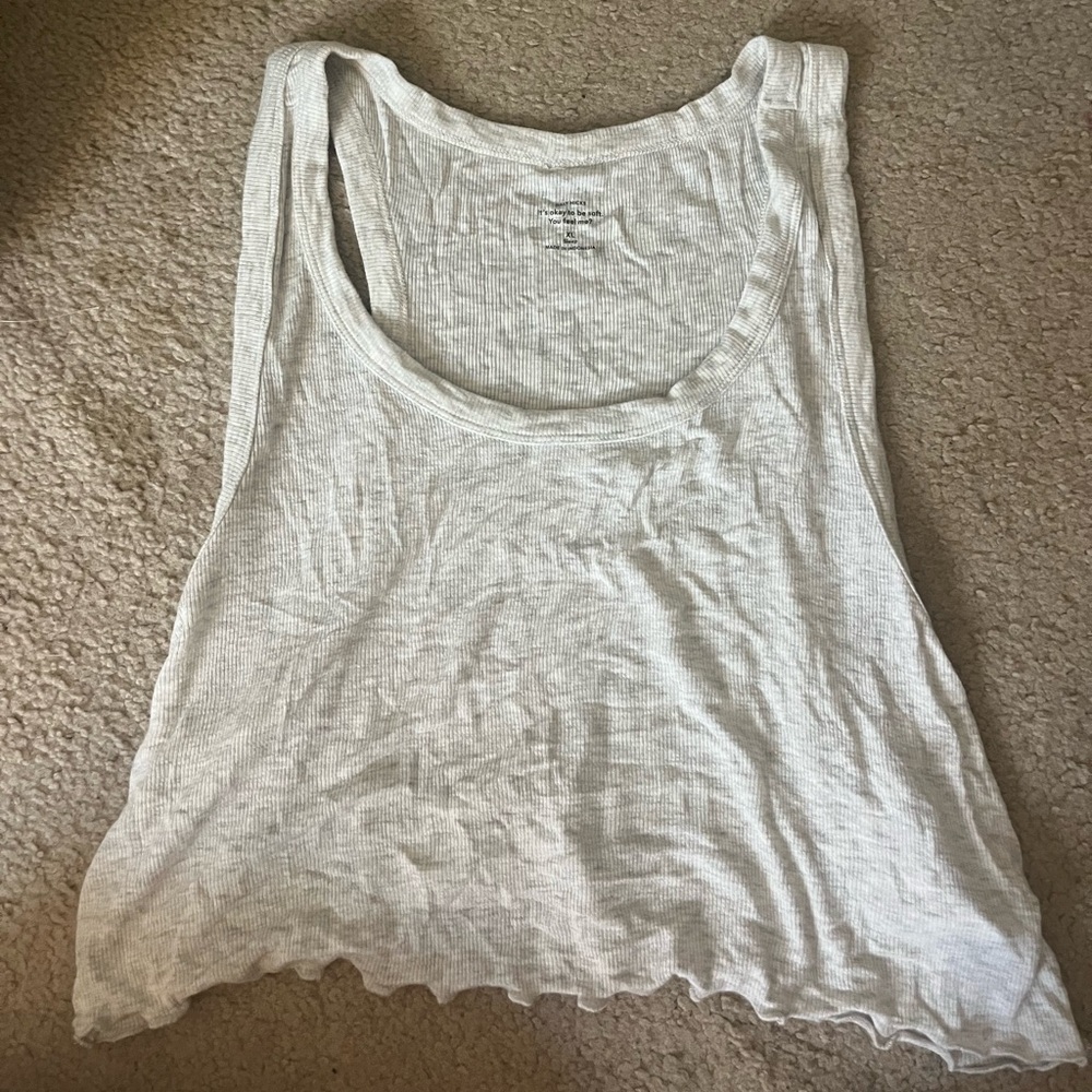 Loose grey tank top